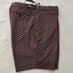 RLX Ralph Lauren Stretch Print Tailored Vintage Car 9” Golf Shorts Men’s Sz 42